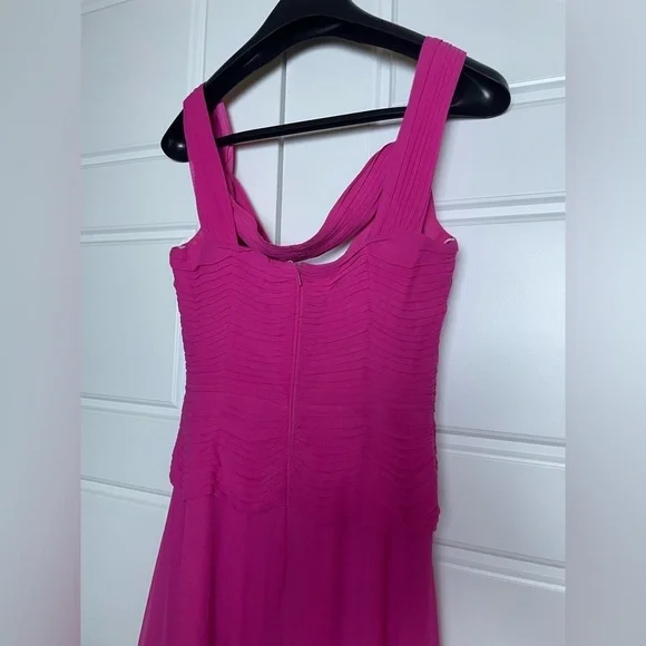 Tadashi Shoji Hot Pink Gown Style EI 8982L Vintage - Picture 6 of 7